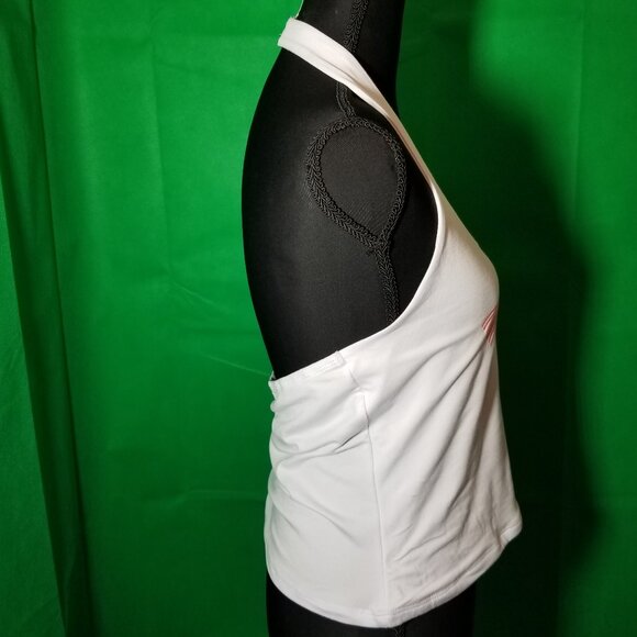 Cult Favorite White Halter Top Low Back Tank Size Large 4th of July Summer NWT - Picture 4 of 7